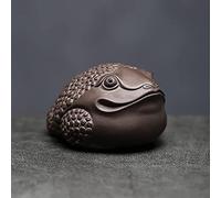 RLKHXBS Statut de Table Statue en Argile Violet Tea Pet de Compagnie Or Crapaud Statue Artisanat Ornements de thé Ensemble de thé de thé Accessoires décoration de décoration