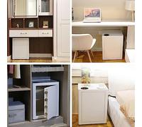 RLKHXBS Steel Home - Coffre-Fort électronique Intelligent à Empreintes digitales avec Double Alarme inviolable, Table Chevet cachée, protège Documents, Bijoux, Les Objets de Valeur, Noir