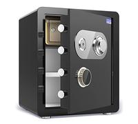 RLKHXBS stel sier, Plaque de Verrouillage mécanique en métal, Armoire à trésorerie ménagère antivol (Couleur: Blanc, Taille: 35x25x25cm) (Noir 38x33x45cm)