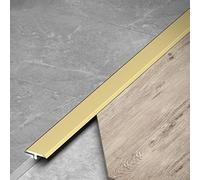 RLKHXBS T Molding Floor Transition Strip, 90CM Metal Flooring Edge Trim/Thresholds Reducer for Laminate Board Wood Vinyl Floors, Narrow Gap Cover/Cap Smooth