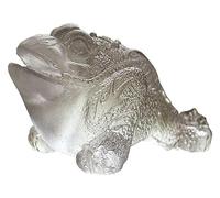 RLKHXBS Tablet Top Toad Figurine Business Feng Shui Argent Grenouille à Trois Pattes attirent la Richesse Feng Shui décor du Tableau de Bord de la Voiture Good Luck Gift Statue of Wealth Statues