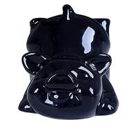 RLKHXBS Tabletop 12 Pig Decoration Desktop Small Wine Cabinet Chinese Feng Shui Jewelry Ceramic Animal Decoration Black Red Statue of Wealth Statues