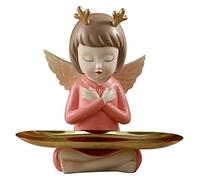 RLKHXBS Tabletop Girl Figure Decoration Entrance Hall Entrance Key Storage Decor Ornaments Office Desktop Resin Statue Decorations with Tray Statue