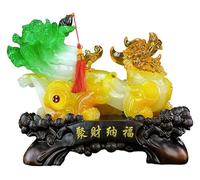 RLKHXBS Tabletop Wealth Pi Xiu Statue Decoration Jade Cabbage Gathering Wealth Opening Congratulations Gifts Living Room Office Decor
