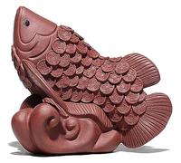RLKHXBS Tablette Faite à la Main Arowana Gold Fish Statue décor Office de Bureau Décoration de Salon Best Gift for Business Opening Feng Shui décor Treasor Statue of Wealth Statues
