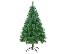 RLKHXBS The Pine Needles Sapin de Noël Nu, matériau en PVC, pins artificiels à charnière avec Support en métal, Facile à Assembler, décoration de Noël Non éclairée, 1,8 m (5,9 Pieds) Le Nouveau