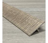 RLKHXBS Transition Strips for Doorways, Flat T Molding Floor Gap Edge Trim with Wood Grain for Wood Flooring Vinyl Laminate Floors, Cinch Seam Cover/Binder 33mm Wide