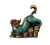 RLKHXBS Vintage Luxury Copper Fortune Ornament Chinese Living Room Entryway Office Desktop Decorations Feng Shui Accessories Buddha Statue Decoration (Color Right, Size : Small)