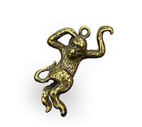 RLKHXBS Vintage Pure Copper Brass Twelve Monkey Keychain Pendant Jewelry Necklace