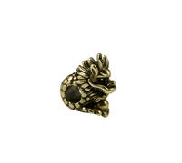 RLKHXBS Vintage Pure Copper Dragon Head Keychain Pendant, Brass Handicraft Decoration