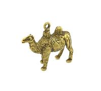 RLKHXBS Vintage Pure Copper Handmade Solid Animal Antique Brass Keychain Pendant Micro Carved Camel Handle Piece
