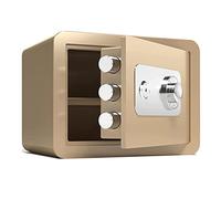 RLKHXBS Waterproof Safes Steel Combination Key Lock Safe, Fireproof and Anti- Theft Storage Cabinet, Small Office File Box, Height 25cm/30cm/45cm for Home Off,Gold-25 35 X 25cm