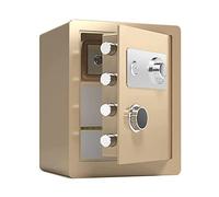 RLKHXBS Waterproof Safes Steel Combination Key Lock Safe, Fireproof and Anti- Theft Storage Cabinet, Small Office File Box, Height 25cm/30cm/45cm for Home Off,Gold-45 38 X 33cm