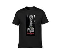 RlMI LINMY Buju Banton DJ Reggae Long Walk to Freedom Tour Summer Gray Unisex 100% Cotton Short-Sleeve T-Shirts Black S