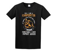RlMI LINMY Carpenter Needs Expert Advice O-Neck 100% Cotton Short Sleeve Unisex T-Shirt M