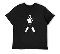 RlMI LINMY Christine Keeler Iconic T Shirt Profumo Affair 1960'S Black M
