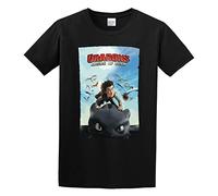 RlMI LINMY Dragons Riders of Berk Unisex 100% Cotton Short-Sleeve T-Shirts Black XXXL