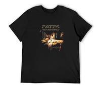 RlMI LINMY Inspired Fates Warning Parallels Cotton Ukraine Men's T Shirt Black L