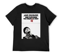 RlMI LINMY Jack Nicholson One Flew Over The Cuckoo's Nest O-Neck 100% Cotton Short Sleeve Unisex T-Shirt M