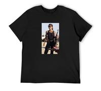 RlMI LINMY LTR Sarah Connor Terminator 2 T2 Movie Fan Mens T Shirt Black L