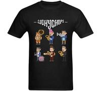 RlMI LINMY Lucky Chops Band Chibi O-Neck 100% Cotton Short Sleeve Unisex T-Shirt XL
