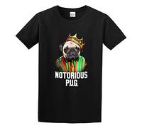 RlMI LINMY Notorious Pug Lovely Cool O-Neck 100% Cotton Short Sleeve Unisex T-Shirt XXXL