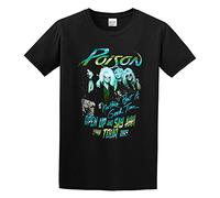 RlMI LINMY Poison Open Up & Say Ahh Album Tour 1988 Art Music Merch Unisex 100% Cotton Short-Sleeve T-Shirts Black L