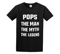 RlMI LINMY Pops The Man The Myth The Legend O-Neck 100% Cotton Short Sleeve Unisex T-Shirt S