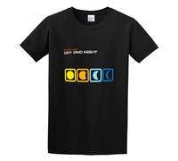 RlMI LINMY Schiller Day and Night O-Neck 100% Cotton Short Sleeve Unisex T-Shirt M
