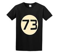 RlMI LINMY Sheldons Favourite Number 73 Seventy Three BBT Unisex 100% Cotton Short-Sleeve T-Shirts Black XXL