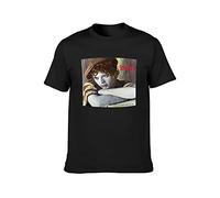 RlMI LINMY Simply Red Picture Book Vinyl CD Cover Unisex 100% Cotton Short-Sleeve T-Shirts Black XL