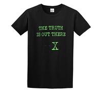 RlMI LINMY The Truth is Out There Black Men's Crew Neck Unisex Short Sleeve T-Shirt S