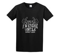 RlMI LINMY This is What an Awesome Uncle Looks Like O-Neck 100% Cotton Short Sleeve Unisex T-Shirt XL