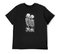 RlMI LINMY Unisex T-Shirt-The Lovers Death Tarot Happy Valentines Day Black M