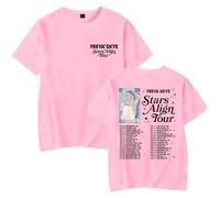 RLOMGBV T-Shirt Hommes Femmes FR-eya Singer Skye Tour Imprimer Manches Courtes Hip Hop Oversized T-Shirt À Col D'équipage D'été XXS-4XL-Pink||x_s