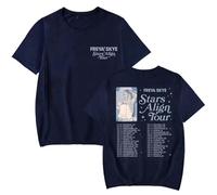 RLOMGBV T-Shirt Hommes Femmes FR-eya Singer Skye Tour Imprimer Manches Courtes Hip Hop Oversized T-Shirt À Col D'équipage D'été XXS-4XL-Navy Blue||3X_l