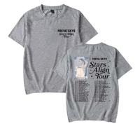 RLOMGBV T-Shirt Hommes Femmes FR-eya Singer Skye Tour Imprimer Manches Courtes Hip Hop Oversized T-Shirt À Col D'équipage D'été XXS-4XL-Grey||XX_s