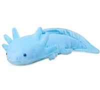 RLOMUTE Axolotl Peluche Doux - Oreiller Axolotl Mignon Ambystoma Jouet Animal Réaliste-84cm/33, Jouet en Peluche Ambystoma Unique Modèle Poupée Cadeau pour Enfants (Bleu)