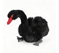 RLOMUTE Jouets de ferme mignons - Cygne Peluche Cygne Animal doux Jouet fêtes d'anniversaire les compagnons décoration cadeau collection pour enfants garçons filles noir 9.8pouces