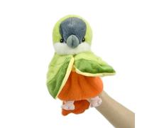 RLOMUTE Marionnette à Main en Peluche en Forme de Perroquet Jouet Animal Conure Soleil Amusant pour Jeu de rôle Cadeaux d'anniversaire pour Enfants garçons et Filles Jeux interactifs Orange