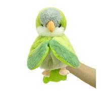 RLOMUTE Marionnette à Main en Peluche en Forme de Perroquet Jouet Animal Perroquet Moine Amusant pour Jeu de rôle Cadeaux d'anniversaire pour Enfants garçons et Filles Jeux interactifs Vert