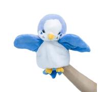 RLOMUTE Marionnette à Main en Peluche en Forme de Perroquet Jouet Animal Perruche Amusant pour Jeu de rôle Cadeaux d'anniversaire pour Enfants garçons et Filles Jeux interactifs Bleu