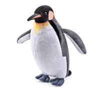 RLOMUTE Peluche Manchot Royal Jaune 11.8 Pouces Pingouin Animal réaliste Doux et Mignon Oreiller Jouet pour Les d'anniversaire compagnons la décoration Cadeau Collection pour Enfants garçons Filles