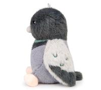 RLOMUTE Peluche Oiseau Porte-clés Animal Doux et Mignon Amovible Pendentif de Sac Secouez pour Faire Un Son câlin pour Les fêtes d'anniversaire Cadeau pour Les Enfants - Pigeon Gris