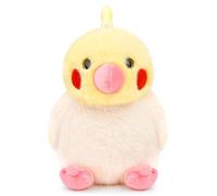 RLOMUTE Peluche Oiseau Porte-clés Perroquet Animal Doux et Mignon Amovible Pendentif de Sac Secouez pour Faire Un Son câlin pour Les fêtes d'anniversaire Cadeau pour Les Enfants - Cockatiel