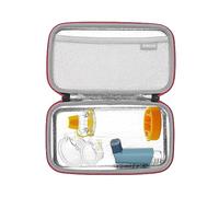 RLSOCO Étui pour Inhalateur D'asthme pour Enfants et Adultes, Mallette de Voyage pour Appareil, Masque et Autres Accessoires -Noir (Étui Uniquement)