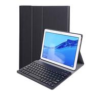 RLTech Clavier étui pour Huawei MediaPad T5 10, QWERTY Slim PU Housse Clavier sans Fil Coque pour Huawei MediaPad T5 10 10.1" Bluetooth Keyboard, Noir