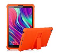 RLTech Coque pour Huawei MediaPad M5 Lite 8 Pouce, Ultra Slim Soft Housse en Silicone Coque Case Étui avec Stand pour Huawei MediaPad M5 Lite 8 Pouce, Orange