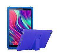 RLTech Coque pour Huawei MediaPad M5 Lite 8 Pouce, Ultra Slim Soft Housse en Silicone Coque Case Étui avec Stand pour Huawei MediaPad M5 Lite 8 Pouce, Bleu