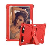 RLTech Coque pour iProda T1045L, Silicone Antichoc Léger Housse de Protection avec Support Stand pour iProda T1045L 10.1 Pouce, Rouge